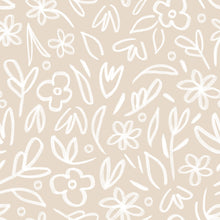 Load image into Gallery viewer, Self-adhesive Wallpaper - Sketched flowers