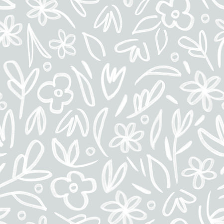 Self-adhesive Wallpaper - Sketched flowers