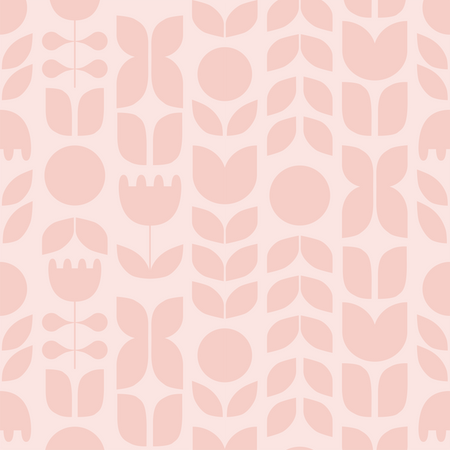 Self-adhesive Wallpaper - Retro flowers and butterflies