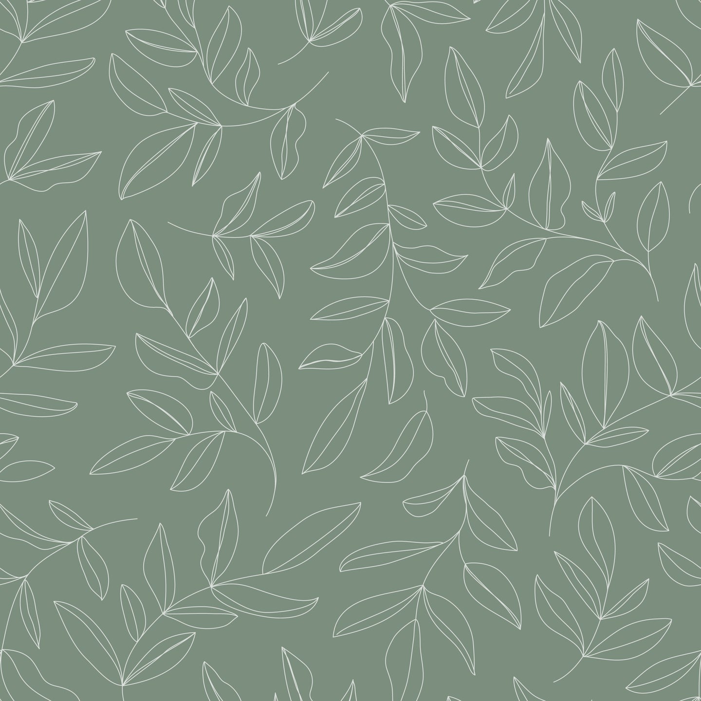 Self-adhesive Wallpaper - Inked leaf