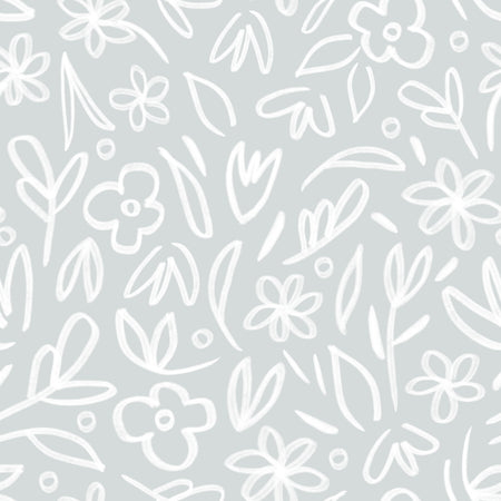 Papier peint autocollant - Fleurs esquissées