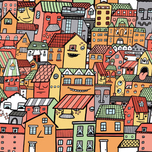 Papier peint autocollant - Le quartier