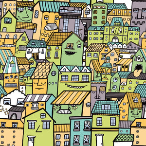Papier peint autocollant - Le quartier