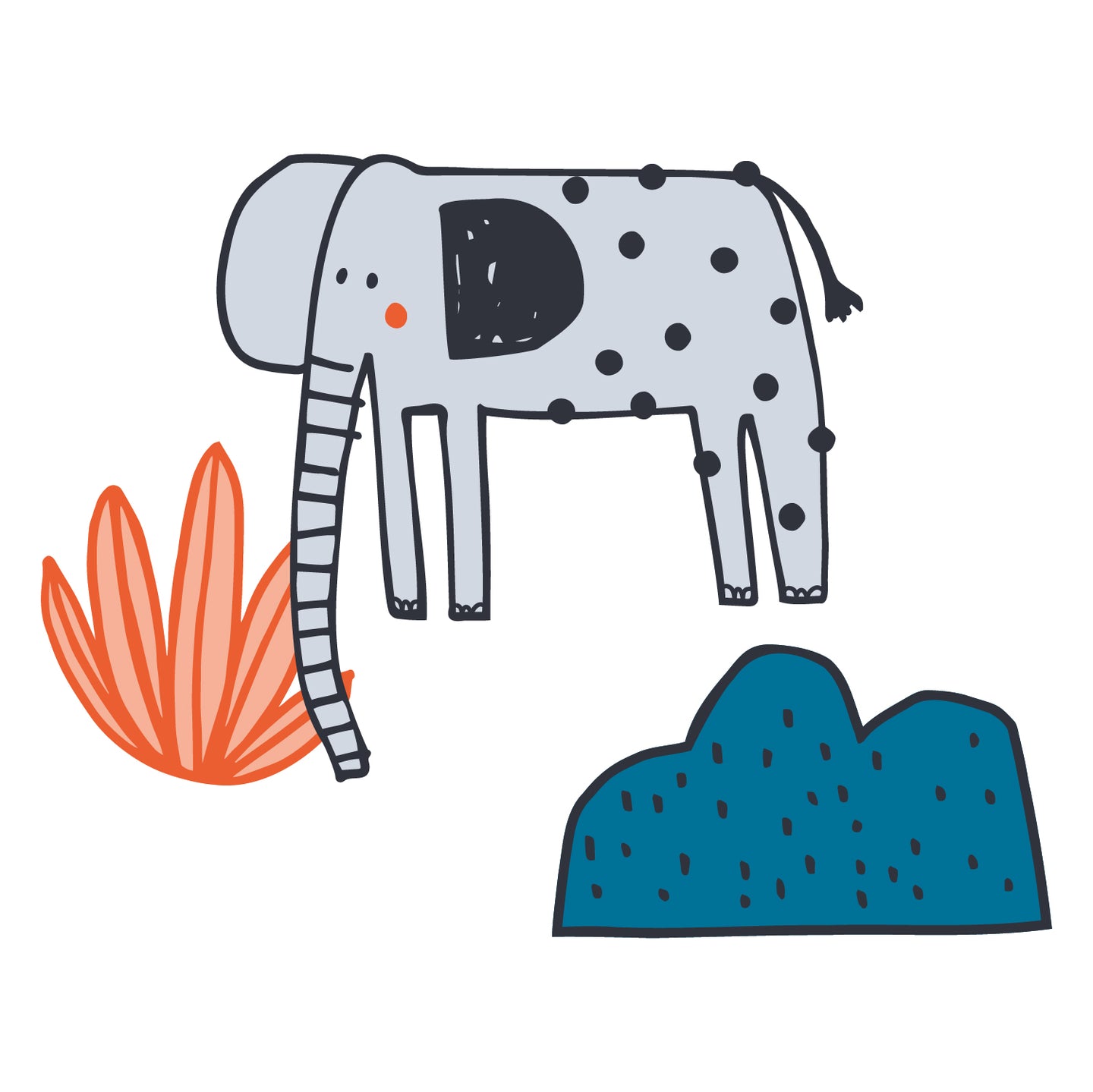 An elephant in pajamas