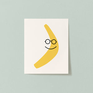 Poster - Banana with glasses