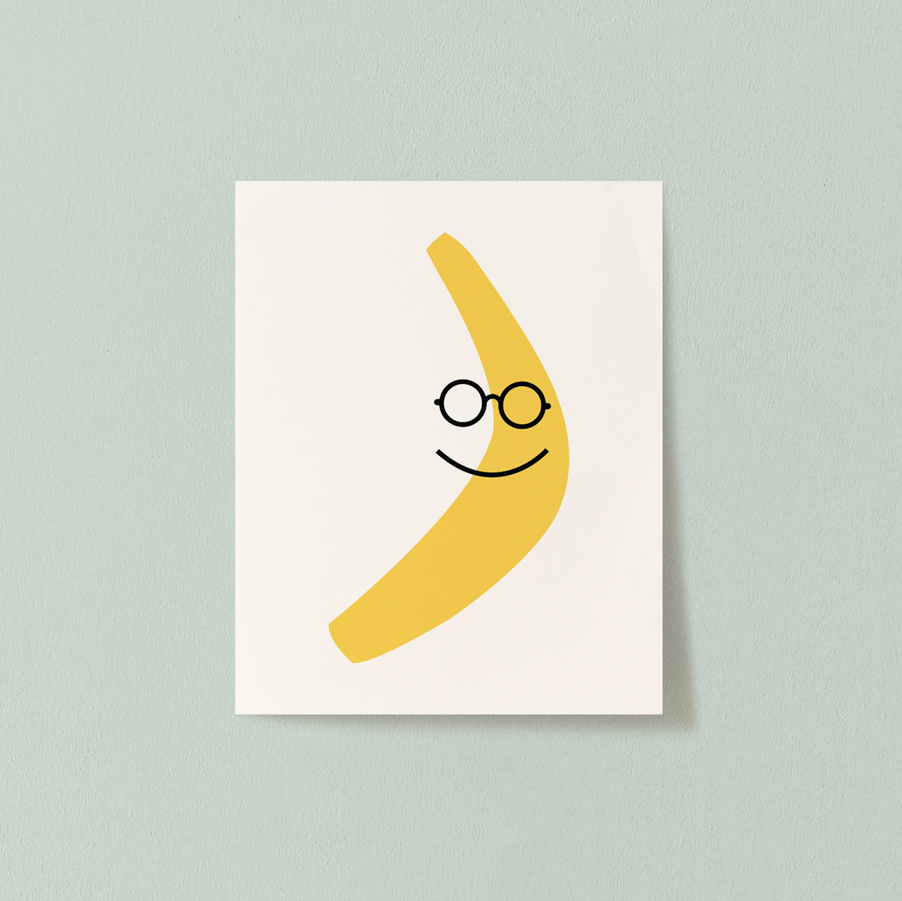 Poster - Banana with glasses